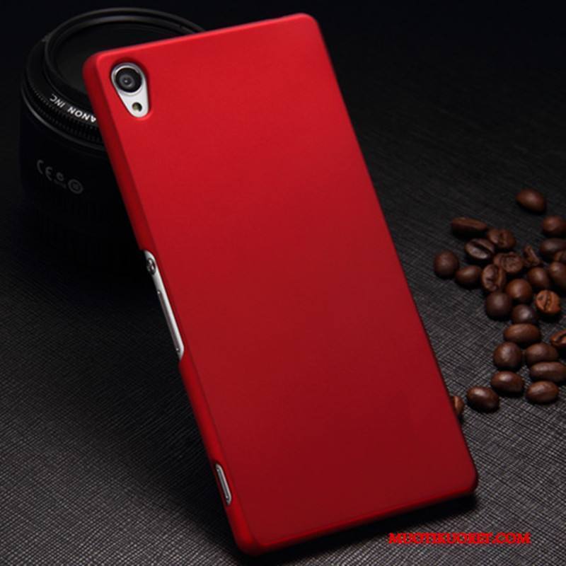 Sony Xperia Z5 Kuori Punainen Kova Puhelimen Kuoret Suojaus Kotelo Pesty Suede