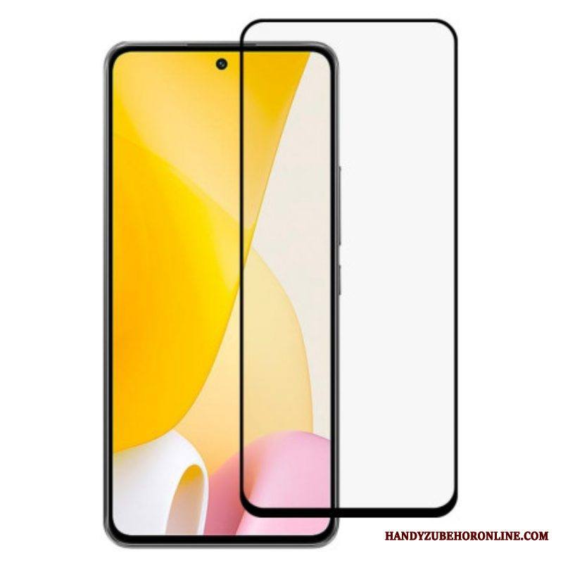 Xiaomi 12 Lite Black Contours Karkaistu Lasi Näytönsuoja