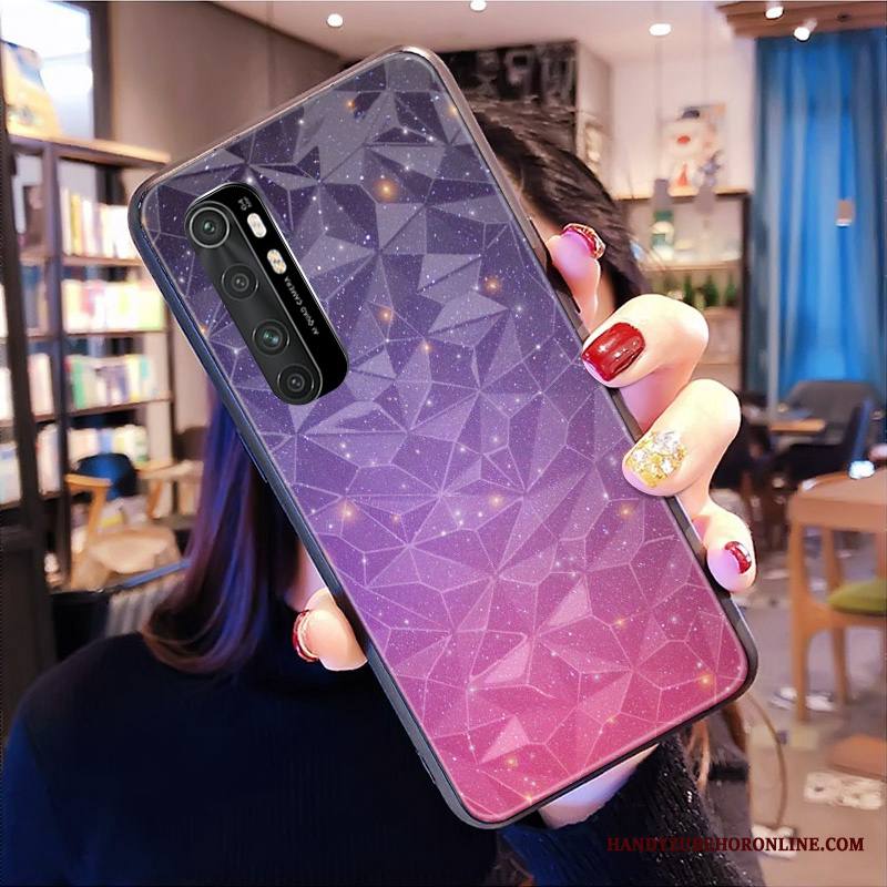 Xiaomi Mi Note 10 Lite All Inclusive Kuori Malli Suojaus Kotelo Violetti Timantti