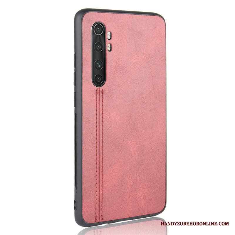 Xiaomi Mi Note 10 Lite Kuori Punainen Pieni Puhelimen Kuoret Nahkakotelo Lehmä Suojaus Kukkakuvio