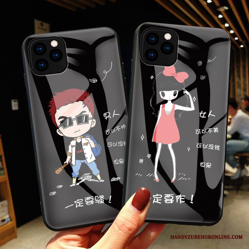 iPhone 11 Pro Max Kuori Fluo Ihana Lasi Musta Kotelo All Inclusive Suojaus