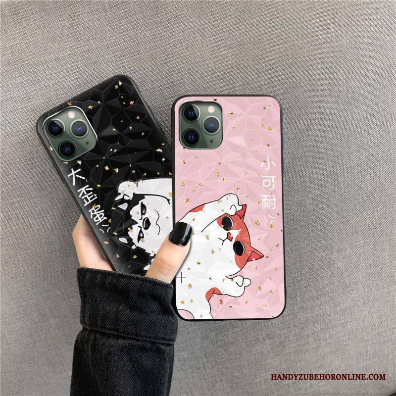iPhone 11 Pro Trendi Kuori Kukkakuvio Musta Timantti Puhelimen Kuoret