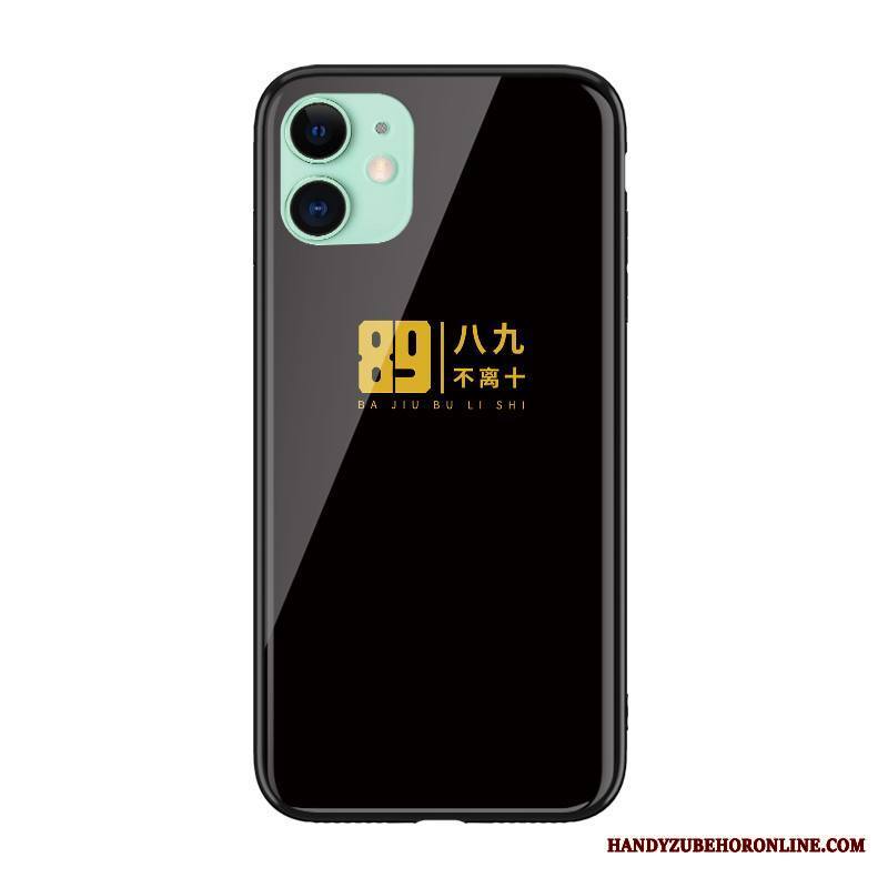 iPhone 12 Mini Kuori Musta Puhelimen Kuoret Trendi Persoonallisuus Yksinkertainen Lasi Tila