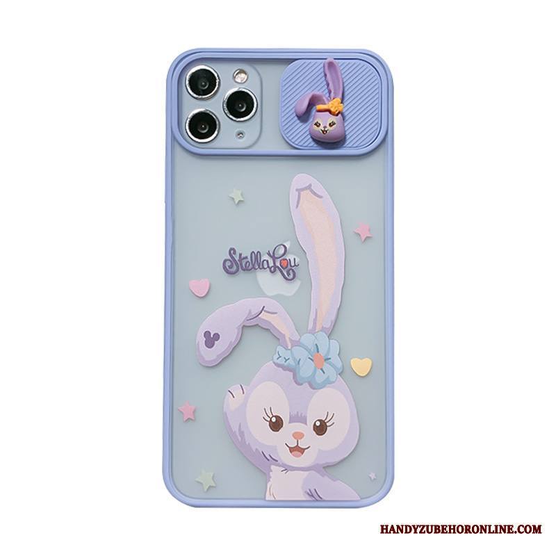 iPhone 12 Pro Max Kuori Silikoni Läpinäkyvä Luova Ihana Sarjakuva Pesty Suede Violetti