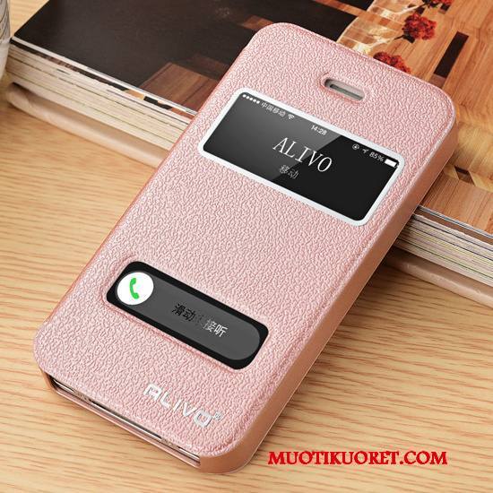 iPhone 4/4s Simpukka Trendi Kotelo Kuori Nahkakotelo Suojaus Pinkki
