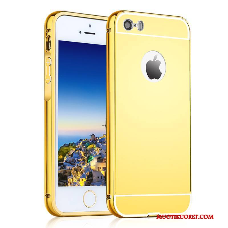 iPhone 5/5s Kuori Kulta Kehys Puhelimen Kuoret Tuuli Koira Kotelo All Inclusive