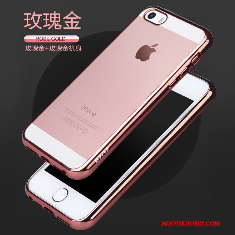 iPhone 5/5s Kuori Suojaus Murtumaton Puhelimen Kuoret Pinkki Trendi Kulta Pehmeä Neste
