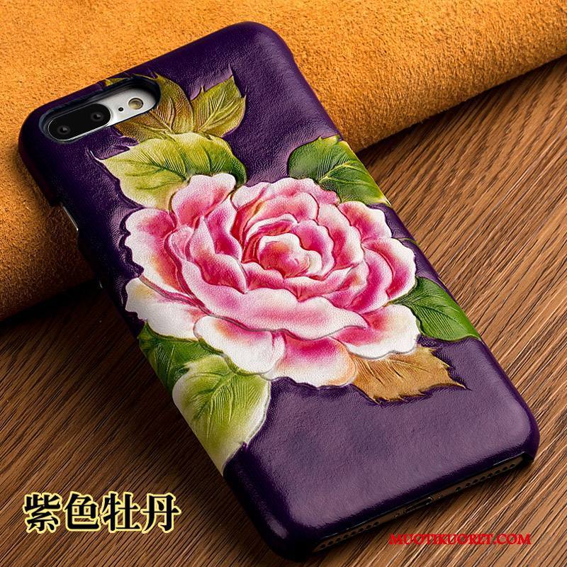 iPhone 5c Kuori Kotelo Violetti Aito Nahka Puhelimen Kuoret Murtumaton Muokata Takakansi