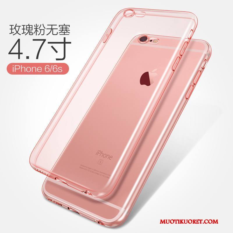 iPhone 6/6s Kuori Murtumaton Läpinäkyvä Jauhe Puhelimen Kuoret Suojaus Pehmeä Neste Silikoni