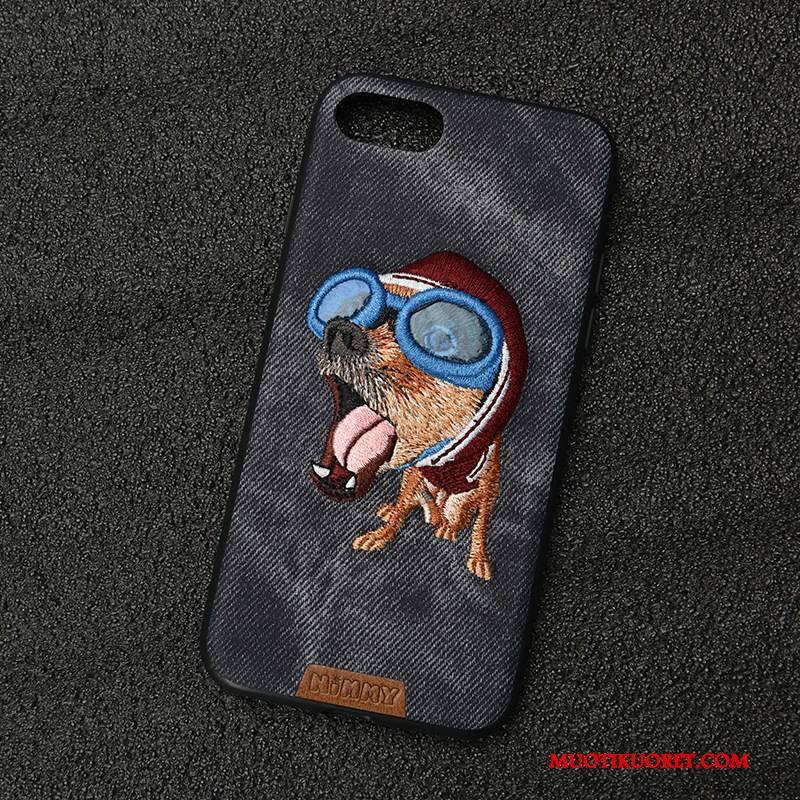 iPhone 6/6s Kuori Musta Kirjonta All Inclusive Silikoni Koira Puhelimen Kuoret Cowboy