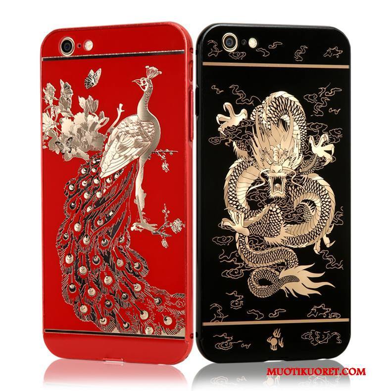 iPhone 6/6s Metalli Murtumaton Luova Kuori Kova Punainen All Inclusive