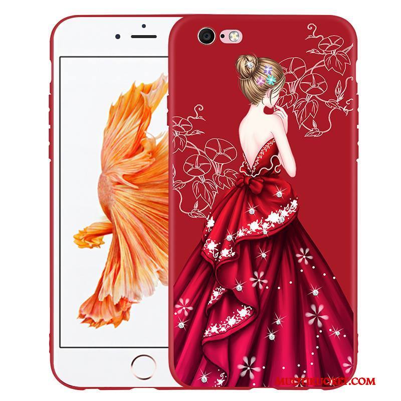 iPhone 6/6s Pehmeä Neste Punainen All Inclusive Kuori Silikoni Puhelimen Kuoret