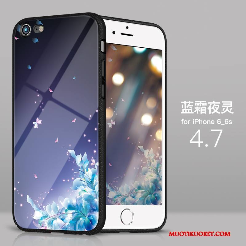 iPhone 6/6s Plus Kuori All Inclusive Ohut Murtumaton Ultra Kotelo Lasi Silikoni