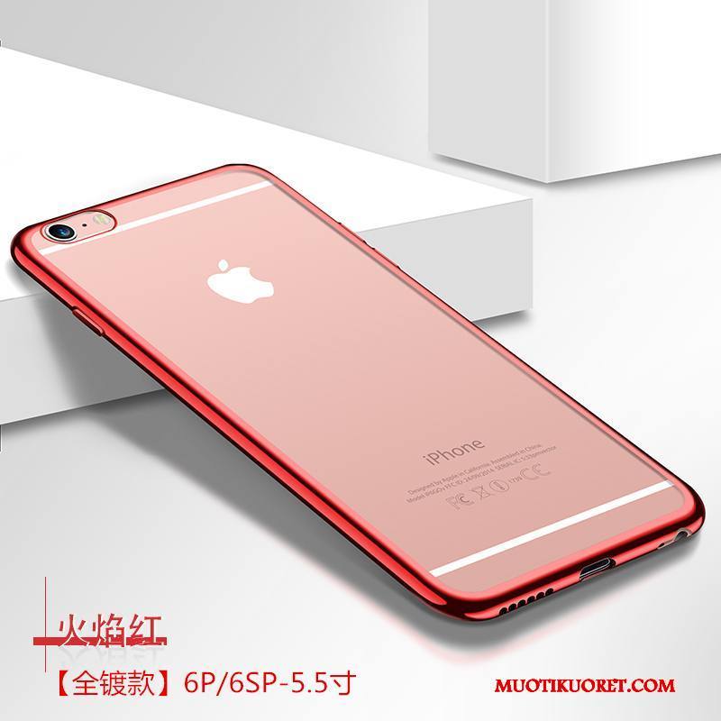 iPhone 6/6s Plus Kuori Läpinäkyvä Uusi Murtumaton Punainen Ohut Kotelo Ultra