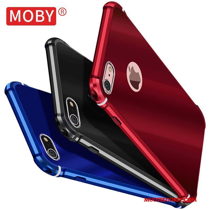 iPhone 6/6s Plus Kuori Murtumaton Metalli Punainen Kotelo Trendi Suojaus All Inclusive