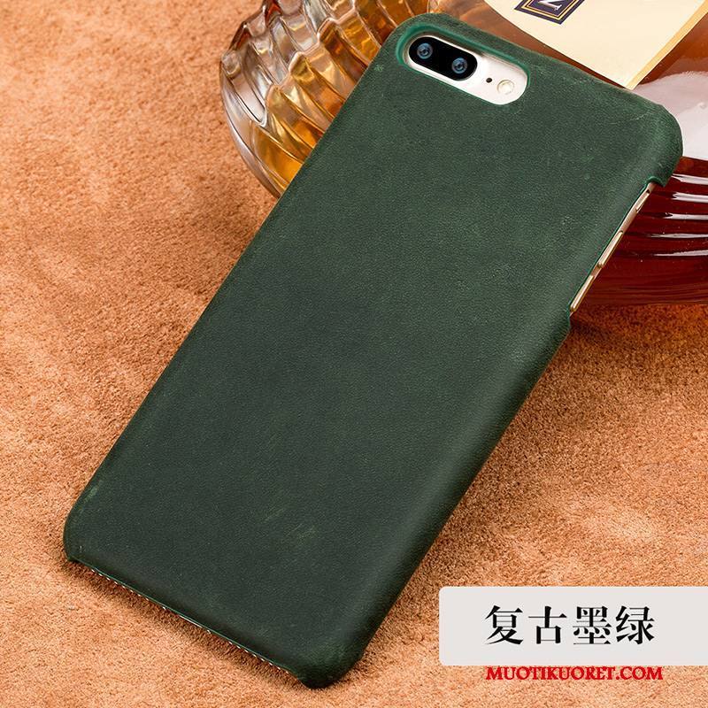 iPhone 7 Kuori Kova Komea Säteilevä Aito Nahka Nahkakotelo Taide Puhelimen Kuoret