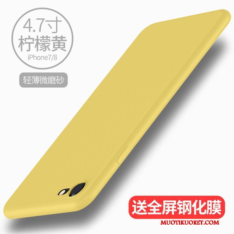 iPhone 7 Kuori Pesty Suede Uusi Ohut Silikoni Keltainen Valkoinen Puhelimen Kuoret