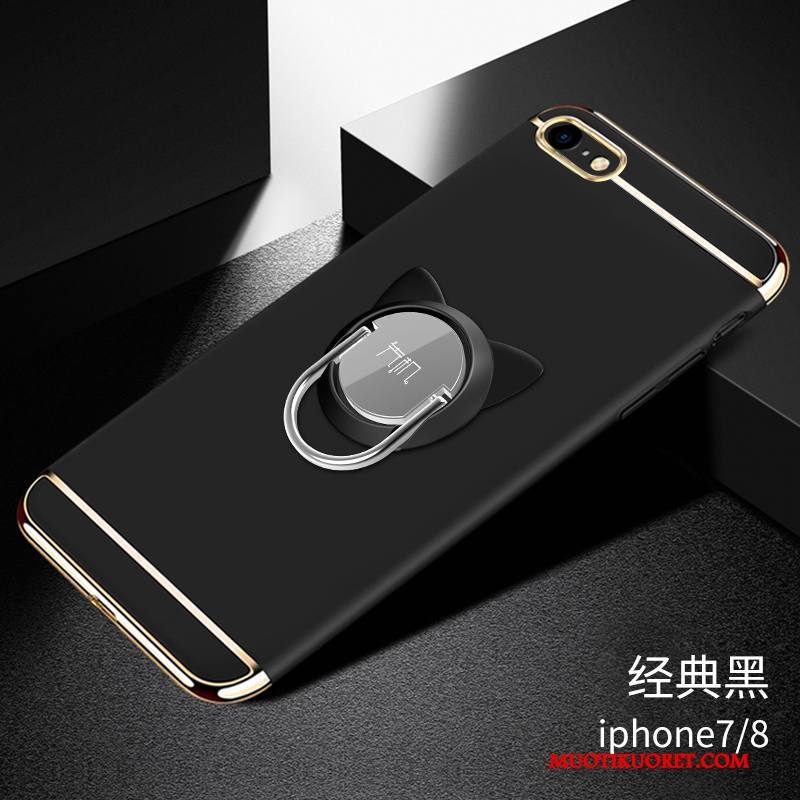 iPhone 7 Kuori Puhelimen Kuoret Musta Trendi Pesty Suede Kotelo Kova Murtumaton
