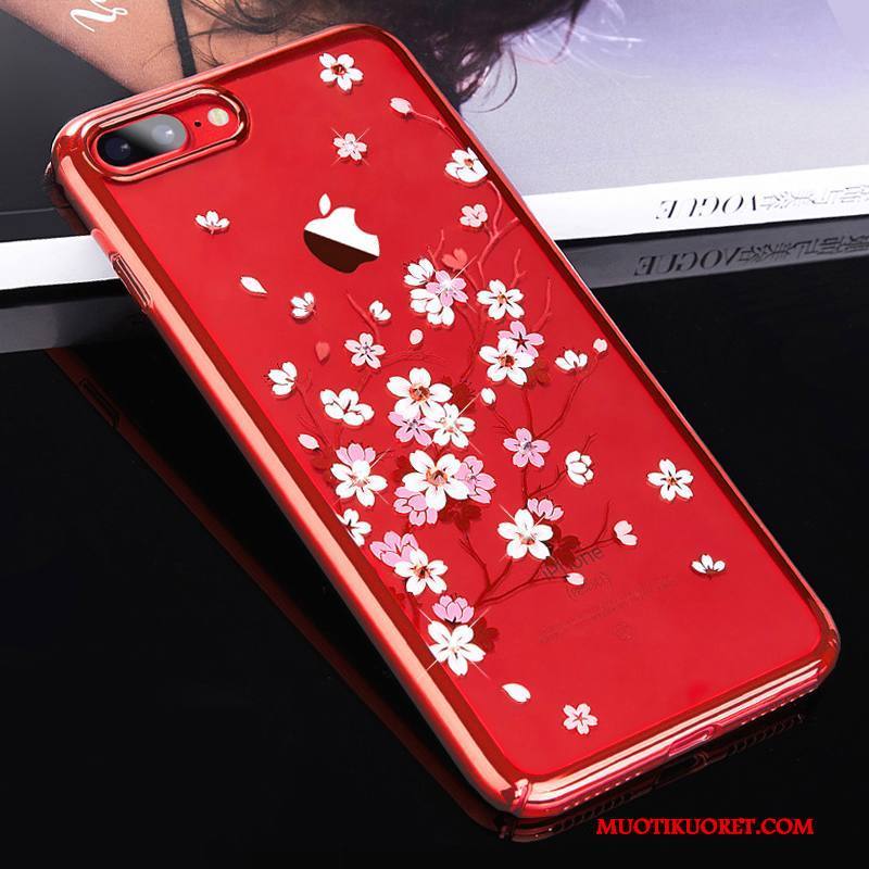 iPhone 7 Kuori Punainen Puhelimen Kuoret Kulta Kotelo Strassi All Inclusive Murtumaton