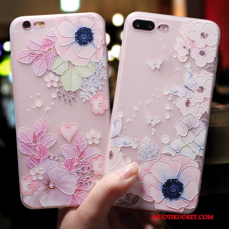 iPhone 7 Plus Kuori Tyylikäs Puhelimen Kuoret Murtumaton Pesty Suede Jauhe Tide-brändi Silikoni