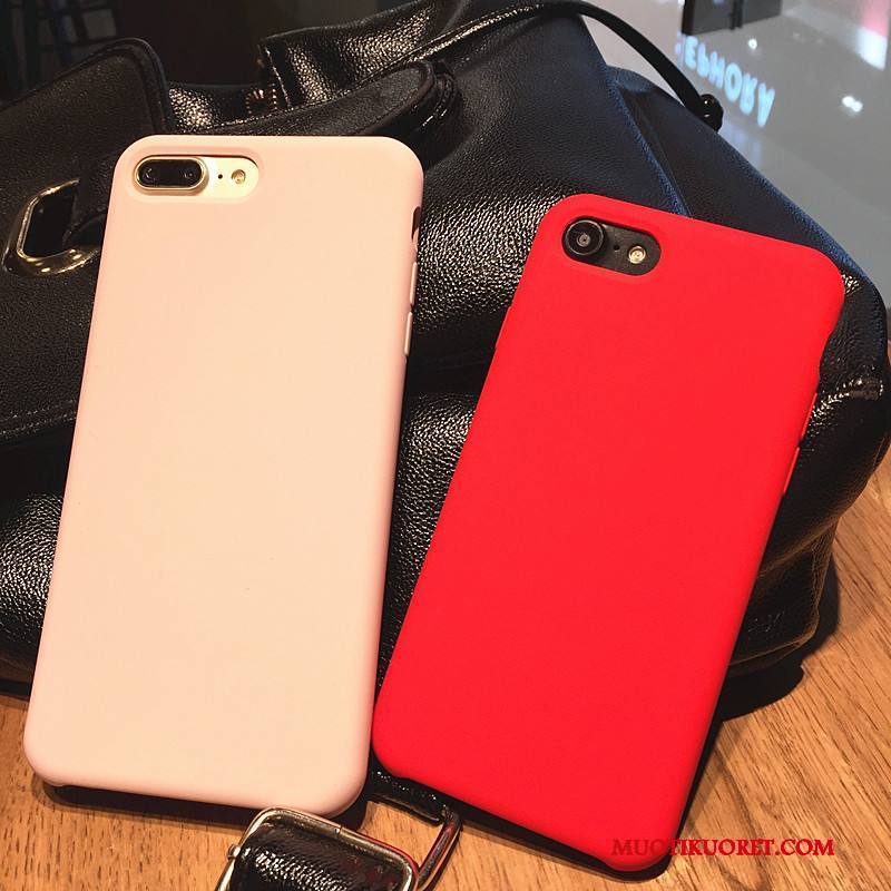 iPhone 7 Plus Puhelimen Kuoret Silikoni Pehmeä Neste Kuori Murtumaton Pesty Suede Punainen