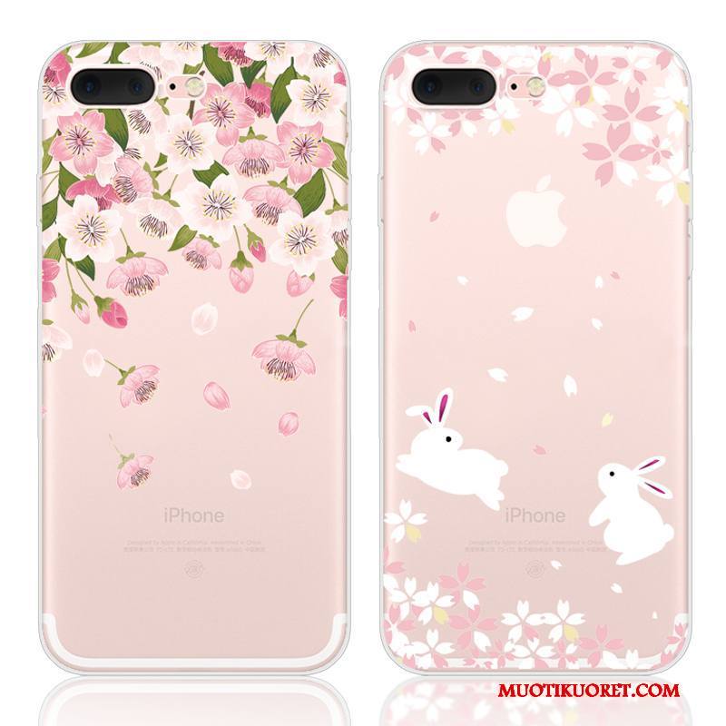 iPhone 8 Kuori Kani Kotelo Yksinkertainen Uusi Pesty Suede Ripustettavat Koristeet Kirsikka
