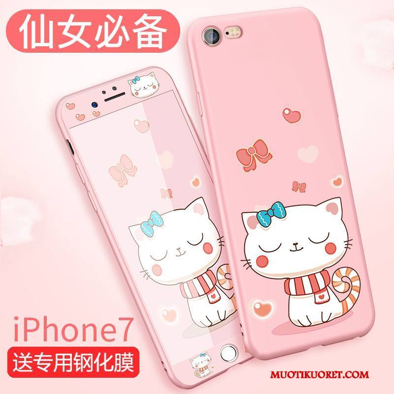 iPhone 8 Kuori Kotelo Pehmeä Neste Sarjakuva Murtumaton Silikoni Jauhe