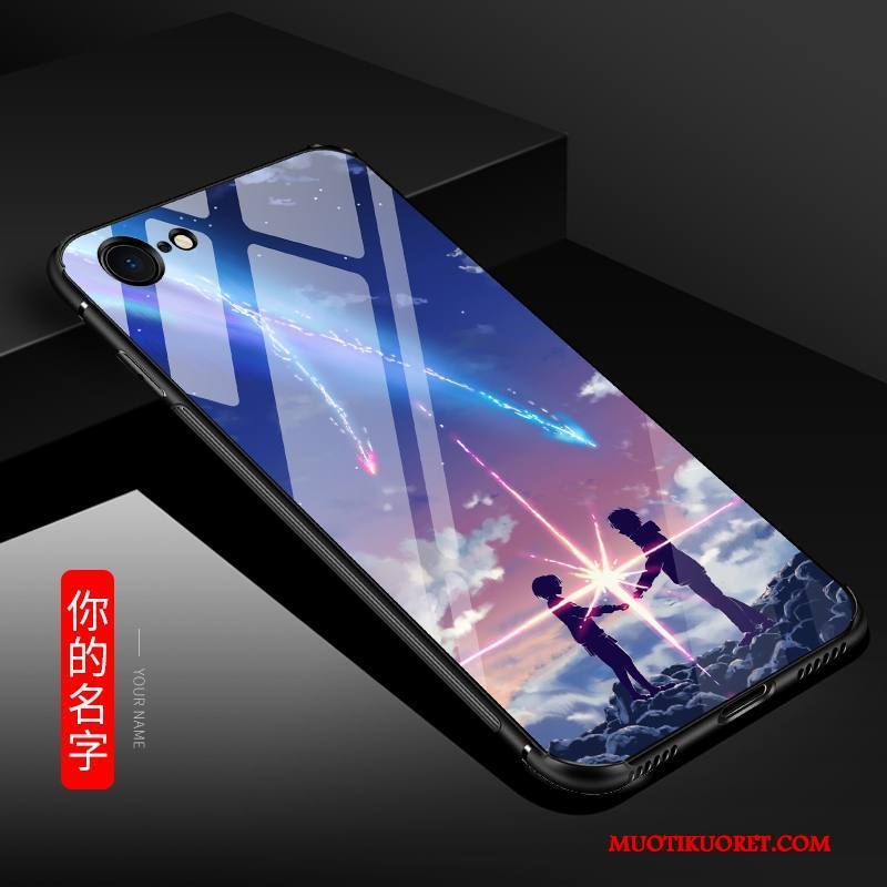 iPhone 8 Kuori Puhelimen Kuoret Rakastunut Tide-brändi Karkaisu Violetti Susi Lasi