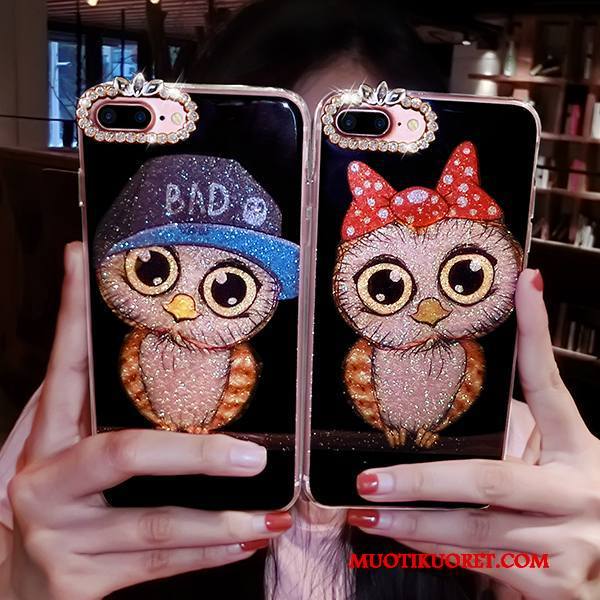 iPhone 8 Kuori Puhelimen Kuoret Ylellisyys Murtumaton All Inclusive Musta Silikoni Tide-brändi