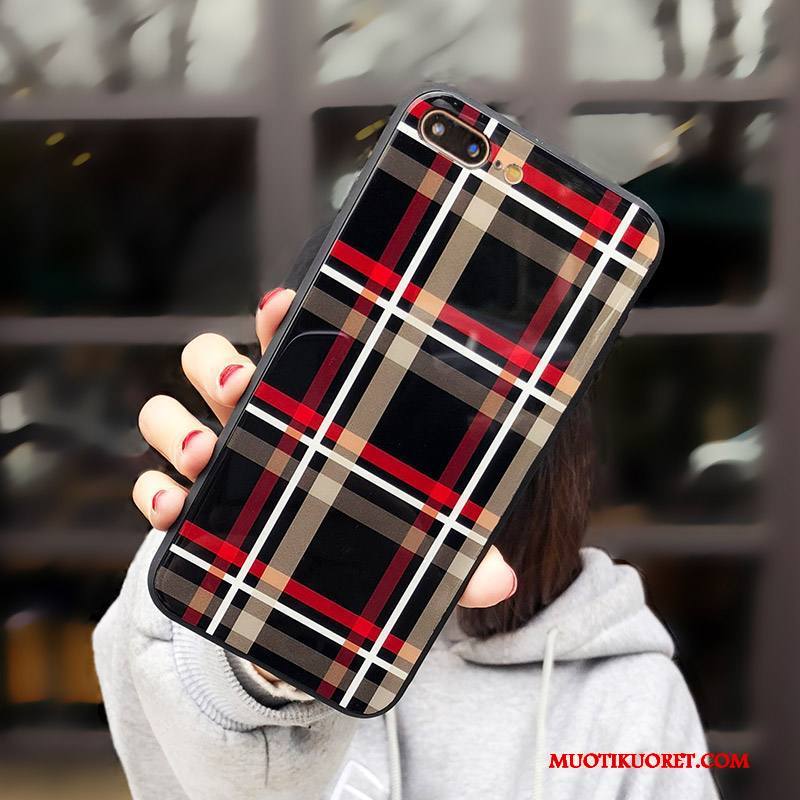iPhone 8 Plus Kuori Pleedi Punainen Puhelimen Kuoret Musta Murtumaton All Inclusive Columbia