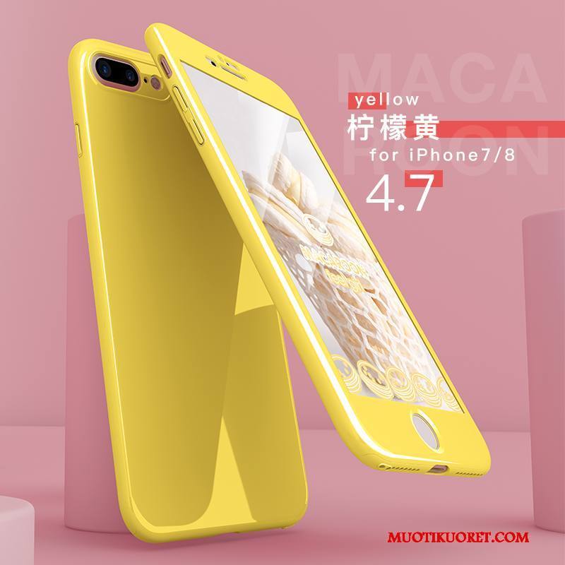iPhone 8 Trendi Ohut Kuori Puhelimen Kuoret All Inclusive Luova Keltainen