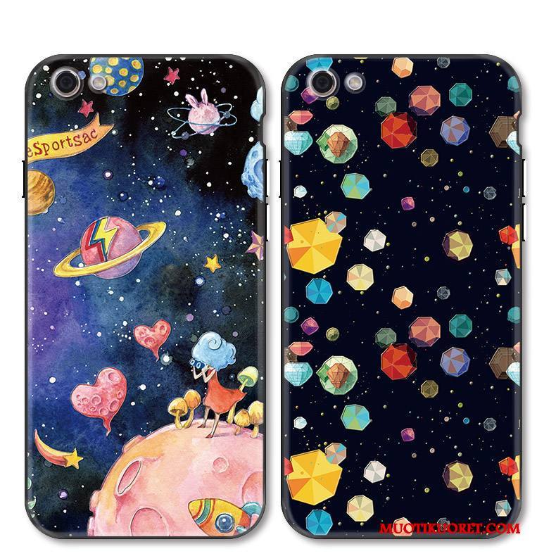 iPhone Se Kuori Tähtitaivas Kotelo Suojaus Trendi Musta Kohokuviointi Luova