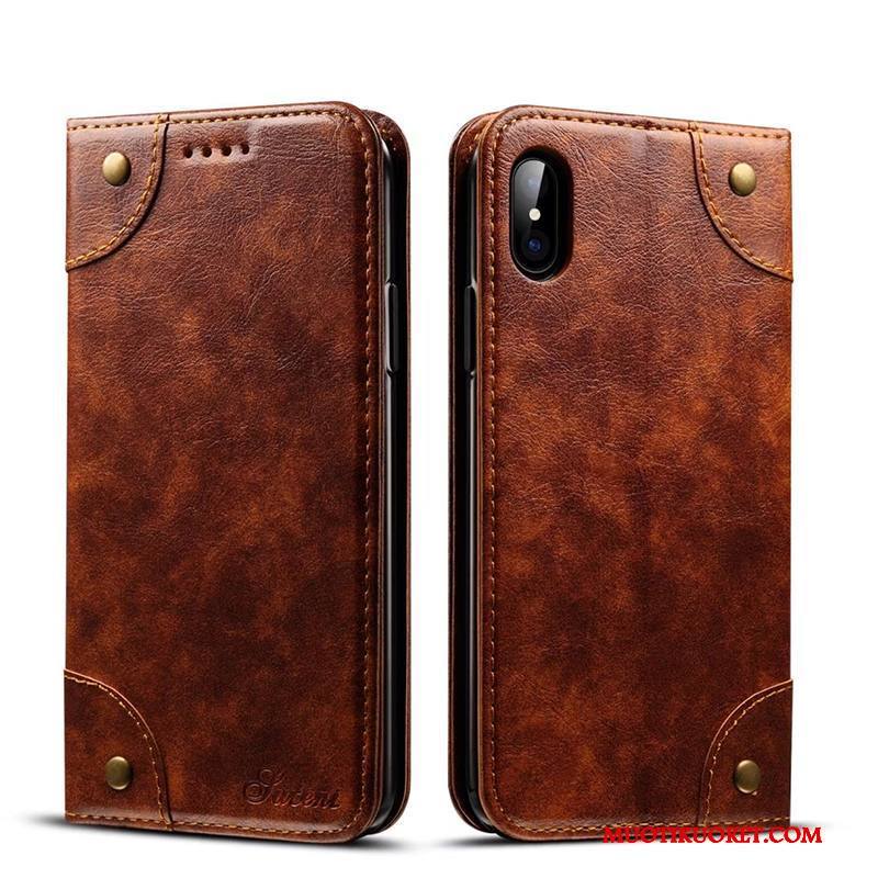 iPhone X Kuori Kuoret Suojaus Kortti Puhelimen Kuoret Luova Nahkakotelo Trendi