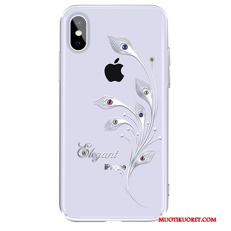iPhone X Kuori Murtumaton Puhelimen Kuoret Ylellisyys Läpinäkyvä Valkoinen Ohut Uusi