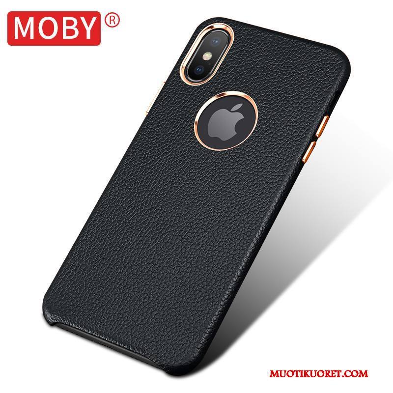 iPhone X Kuori Murtumaton Ylellisyys Kotelo Uusi Puhelimen Kuoret Suojaus Aito Nahka