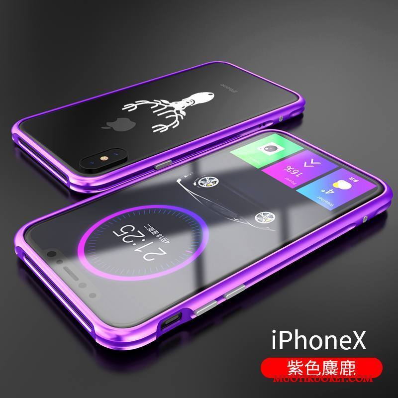 iPhone X Kuori Puhelimen Kuoret Tide-brändi Ultra Kehys Ohut Violetti Uusi
