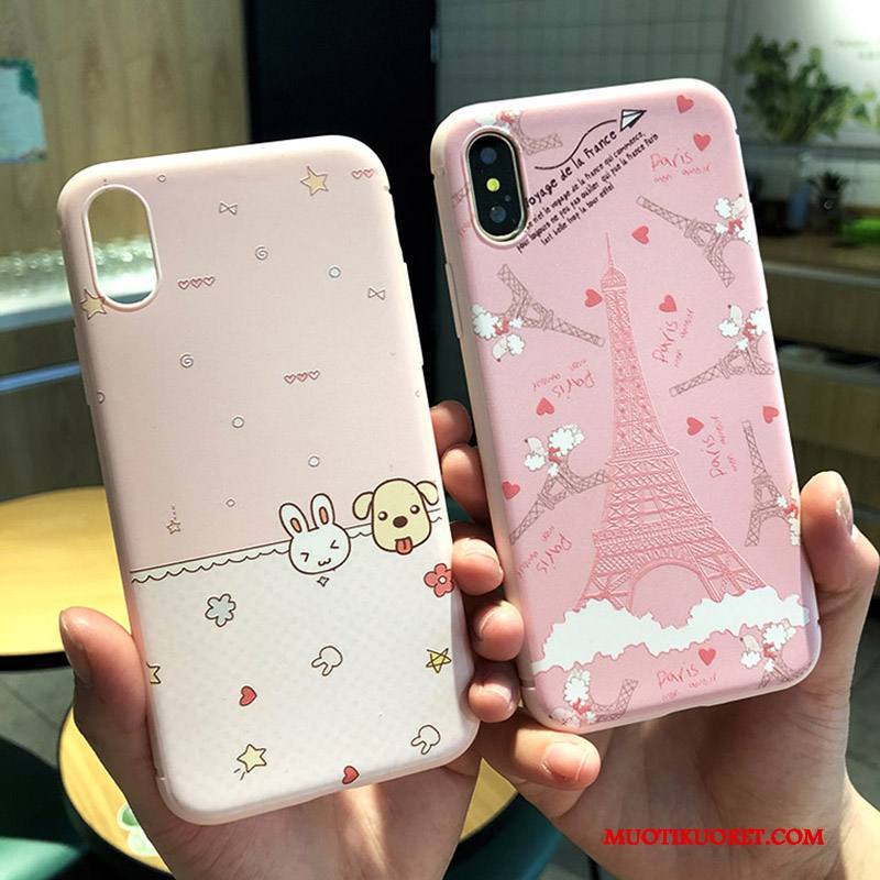 iPhone X Uusi Ripustettavat Koristeet Murtumaton Kohokuviointi Kuori Puhelimen Kuoret Jauhe