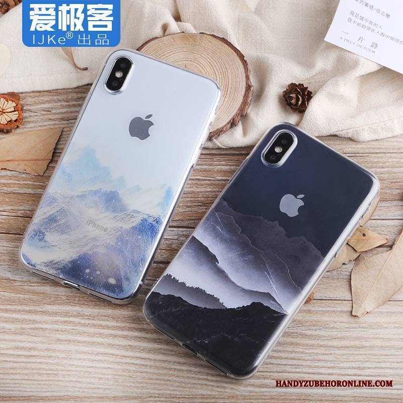 iPhone Xs Kotelo Kuori Puhelimen Ripustettavat Koristeet Suupaltti Läpinäkyvä Valkoinen