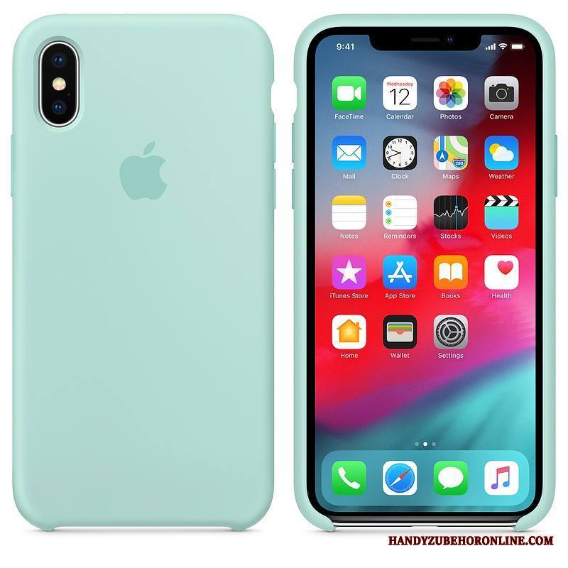 iPhone Xs Kuori Murtumaton Puhelimen Kuoret Net Red Sininen Suojaus Kotelo Silikoni