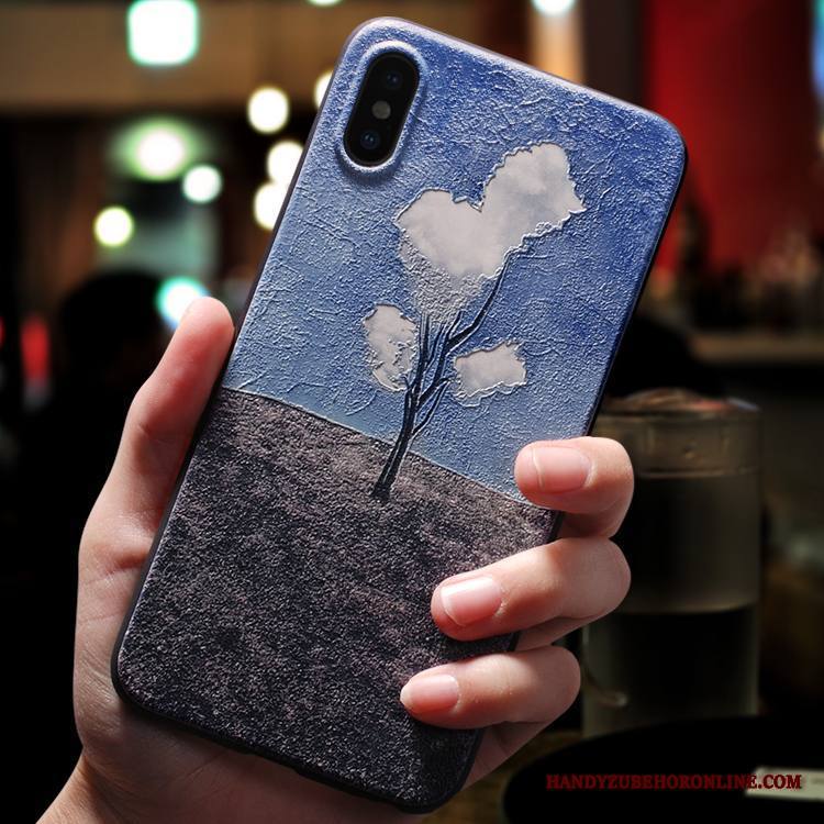 iPhone Xs Kuori Sininen Ultra Tide-brändi Net Red Murtumaton Suojaus Kotelo