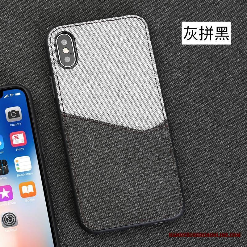 iPhone Xs Max Kuori Kukkakuvio Kotelo Magneettinen Harmaa Tide-brändi Puhelimen Kuoret Ylellisyys